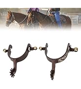 MEKOTRIN 2 Pcs Western Spurs for Cowboy Boots, Horse Riding Spur with Adjustable Rowels, Vintage ...