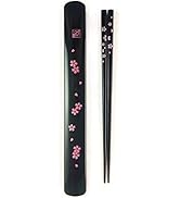 JapanBargain 3643, Portable Chopsticks with Case Reusable Chinese Korean Japanese Bamboo Travel C...