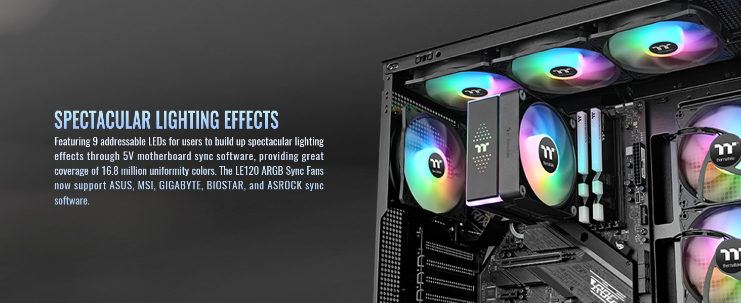 LE120 ARGB Sync PC Cooling Fan (3-Fan Pack)