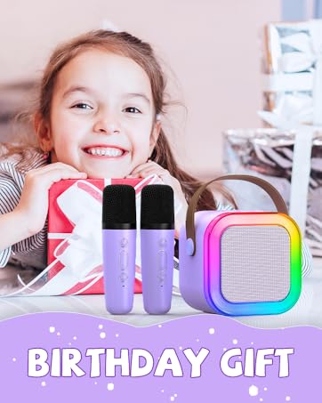 portable karaoke 2 microphones para niñas 8-10 years toddler girl girls birthday