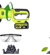 20-Inch Hedge Trimmer Cordless with Rotatable Handle, Electric Grass Trimmer with 2x5.0Ah Battery...