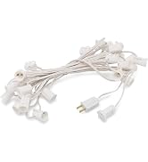 Xingzd 25Ft Christmas Light String Set, C7 Outdoor String Light Stringer, E12 Sockets 12" Spacing...