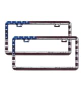 american flag license plate frame