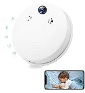 AiLuce Hidden Camera Smoke Detector HD 1080P Video-Only WiFi Nanny Camera with Night Vision Motio...