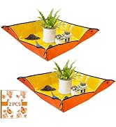VinYankee 2PCS Repotting Mat for Indoor Potting Soil Mess Control, 26.8" x 26.8" Waterproof Potti...