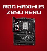 ASUS ROG Maximus Z890 Hero Intel Z890 LGA 1851 ATX Motherboard, Advanced AI PC-Ready, 22+2+1+2 S...