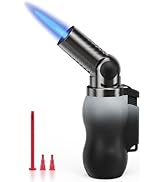 TBTeek Torch Lighter, Portable Butane Torch with 0-90° Rotatable Head and Adjustable Flame, Refil...