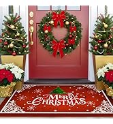 Christmas Area Rugs for Living Room Bedroom Carpet, Santa Welcome Front Door Mats Indoor Outdoor ...