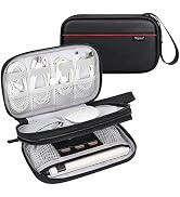 Skycase Electronic Organizer, [Cowhide Genuine Leather] Cable Organizer Travel Case,All-in-One El...