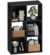 Sweetcrispy 6 Cube Storage Organizer - Open Cube Bookshelf with 3 Removable Back Panels, Display ...