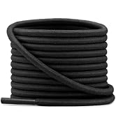 YFINE Waxed Round Shoe Laces: 2 Pairs Wax Oxford Shoelaces for Dress Shoes Boots