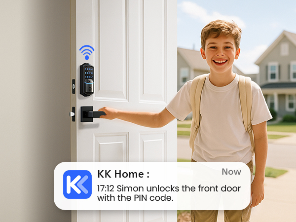 keypad door lock with handle Real-time Notifications