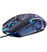 6D Colorful Gaming Mouse Wired 3200 Dpi Pc Gaming Mice Wired Mouse Portable Computer Mouse for La...