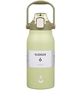 BJPKPK Insulated Water Bottles with Straw, 45 oz Stainless Steel Metal Water Bottle with One-hand...