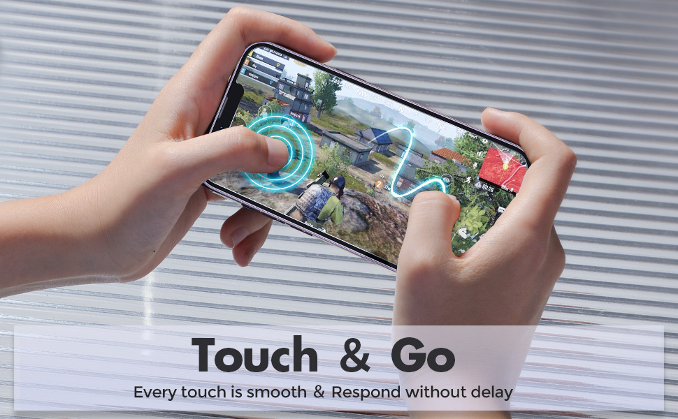 a hand holding a smartphone displaying the touch and go.