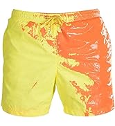 Wsedper Color Changing Shorts, Men's Sports Quick Dry Temperature Sensitive Color Changing Swim T...