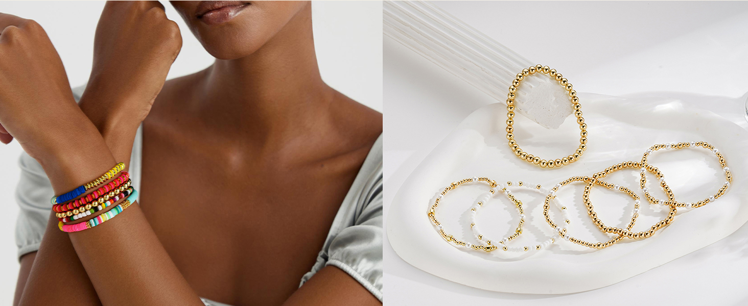 gold bead bracelets for women