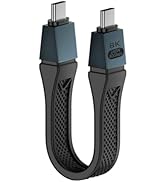 WITRN Short 80Gbps USB 4 Cable for Thunderbolt 5 240W [USB-IF Certified] 120Gbps Bandwidth Compat...