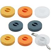 8PCS Portable Cable Winder, LIOUCBD 4 Colors Round Travel Cord Organizer Keeper Box, Retractable ...