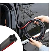 52.49Ft Car Door Weather Stripping Door Seal Strip,B-Shape Double Layer Rubber Seal Strip,Soundpr...