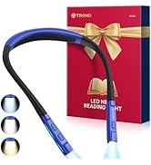 TROND LED Neck Reading Light, 3 Color 3 Brightness Book Light for Reading in Bed, 1000mAh Recharg...