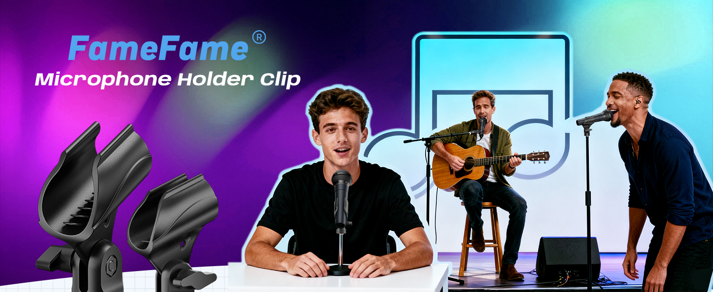 FameFame Microphone holder clip