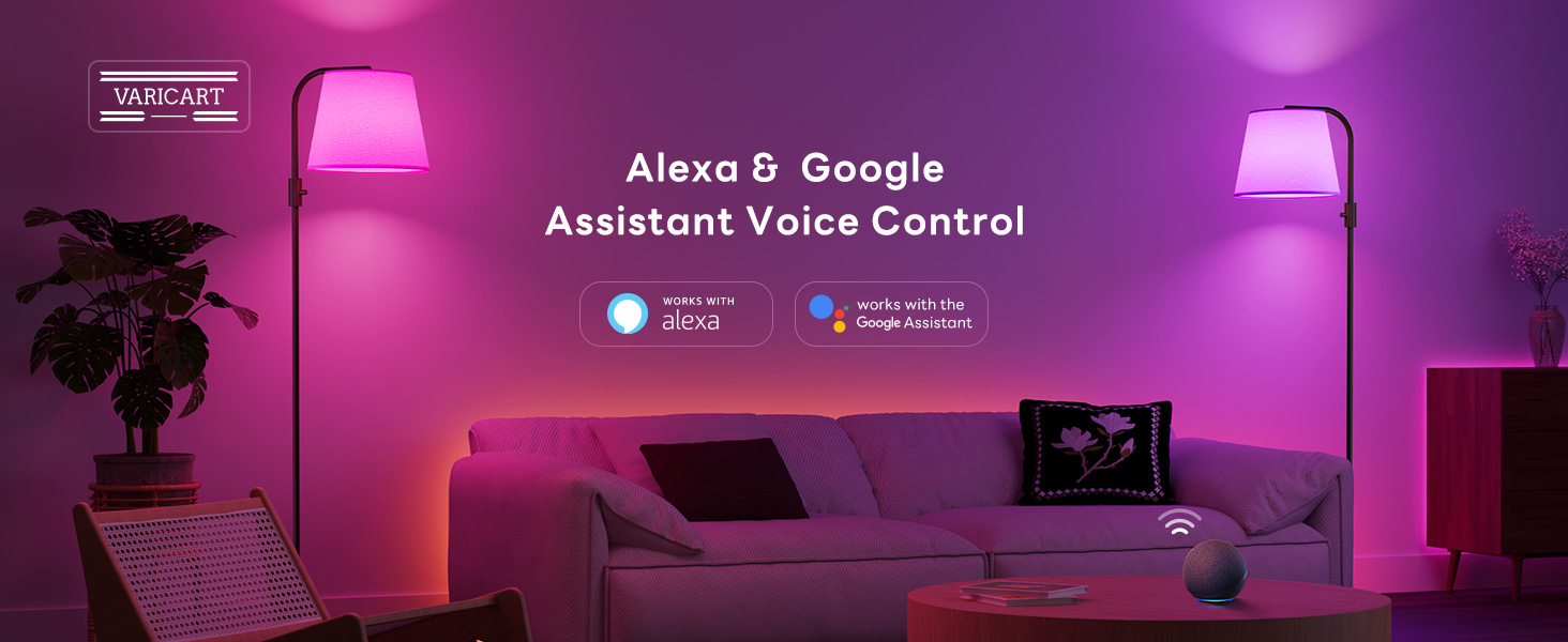 Smart Arc RGBCW LED Floor Lamp with App &amp;amp; Alexa Voice Control