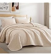 Whale Flotilla 3 Piece Queen Size Quilt Set, Soft Reversible Embossed Queen Quilts Bedding Set, L...