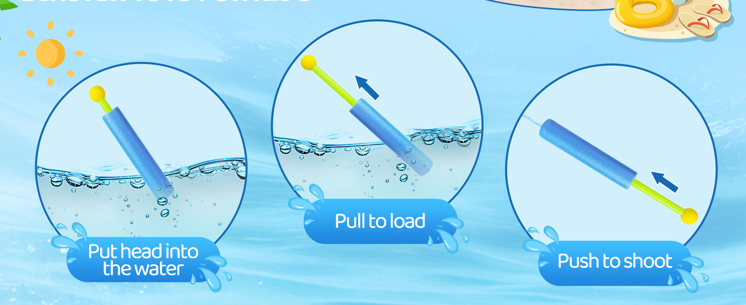 water gun blaster super soaker toys foam bulk squirt guns pool toys for kids ages 4-8 8-12