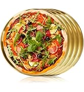 TOPZEA 4 Pack Stainless Steel Pizza Pan, 12 Inch Pizza Tray Pizza Crisper Pan, Round Pizza Sheet ...