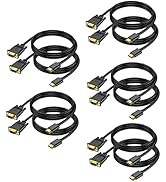URELEGAN HDMI to VGA Cable 3 Feet 10-Pack, HDMI to VGA (Male to Male) 1080P HD Video Cord Compati...