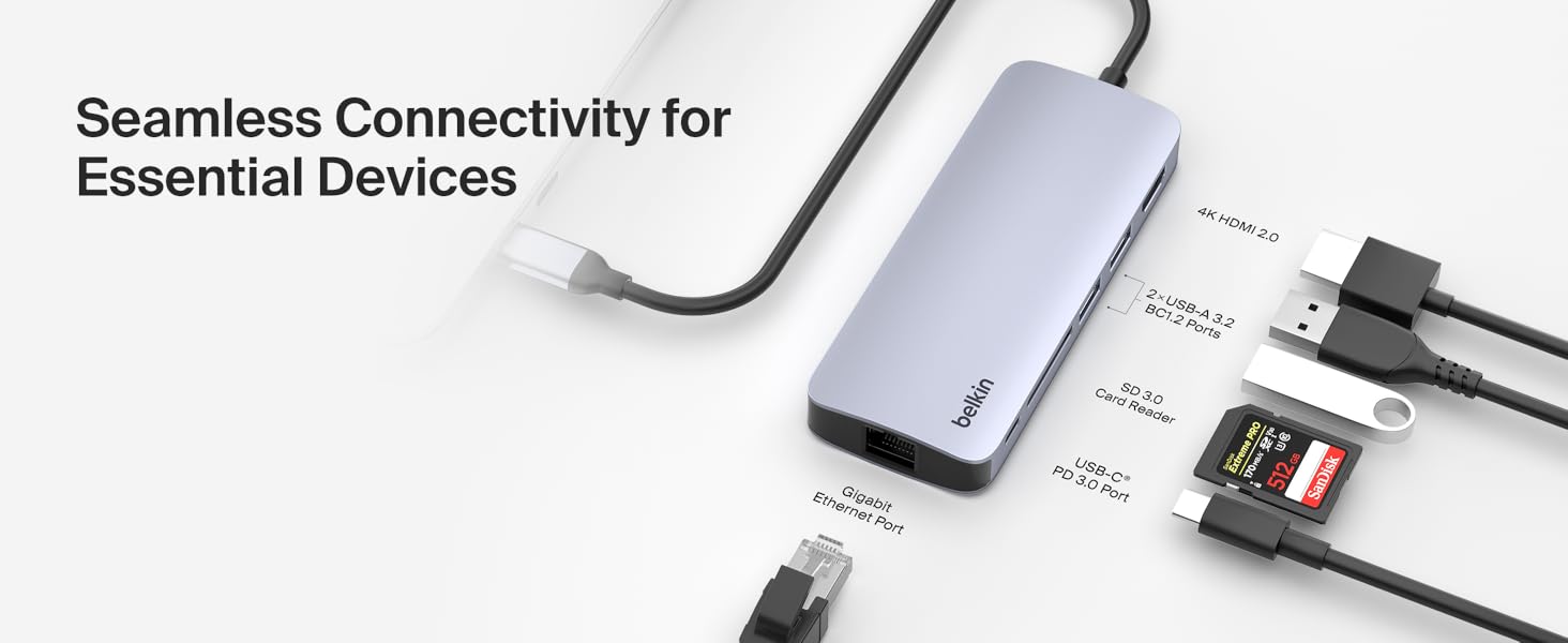 Connect USB-C 6-in-1 Multiport Hub