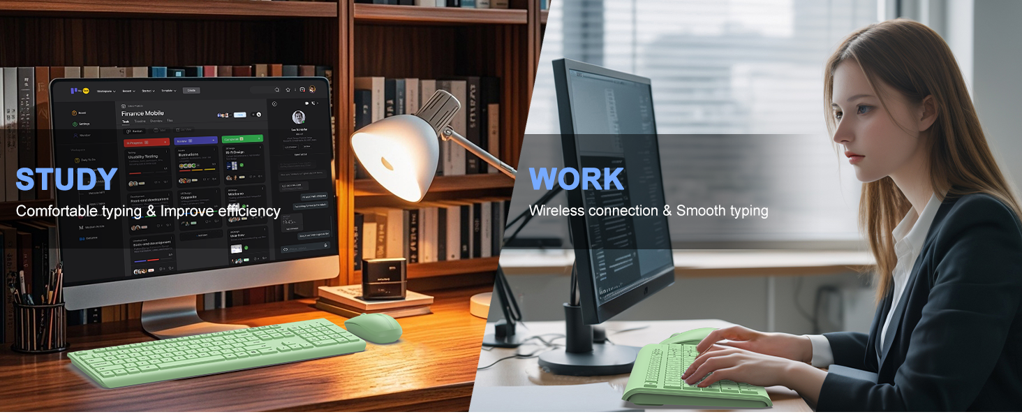 wireless keyboard and mouse Silent 2.4GHz Cordless Keyboard Mouse Combo