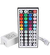 SUPERNIGHT RGB LED Light Strip Remote Controller, 44 Keys IR Remote Controller Replacement for SM...
