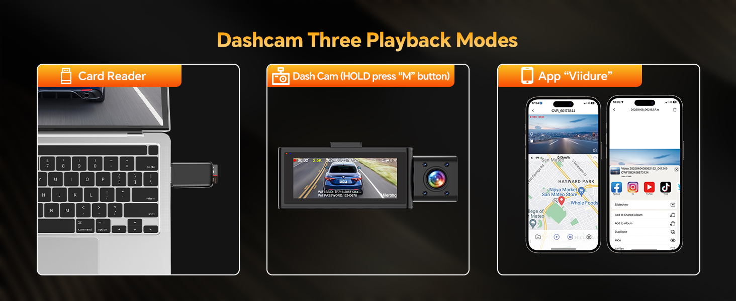 camera for car recording front and back