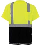 Global Glove GLO-007B - FrogWear HV - High-Visibility Self-Wicking Short Sleeved Shirt - 2X-Large