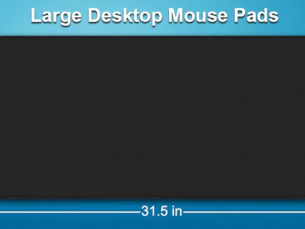 Large Extended Gaming Mouse Pad with Stitched Edges,