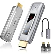 Wireless HDMI Transmitter and Receiver 4K Decode 1080P Output Ultra Low Latency, Plug&amp;Play 2.4G/5...