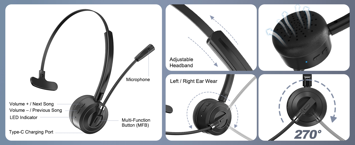 Bluetooth Headset with Microphone M