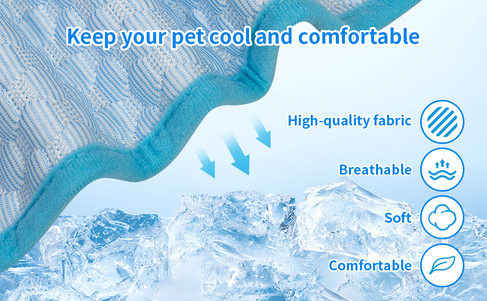 Cooling Mat Pad for Dogs Cats Ice Silk Cooling Bed for Dogs Ice Bed for Cats Pet