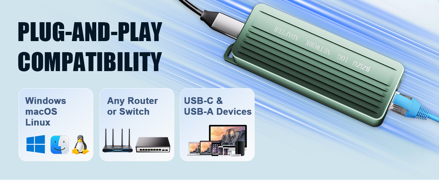 USB C to 10GbE Ethernet Adapter