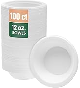 Nicole Home Collection Heavy Duty 12 oz Disposable Paper Bowls 100% Bagasse