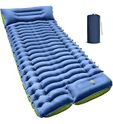Yuzonc Camping Sleeping Pad, Ultralight Inflatable Sleeping Mat with Built-in Foot Pump &amp; Pillow,...