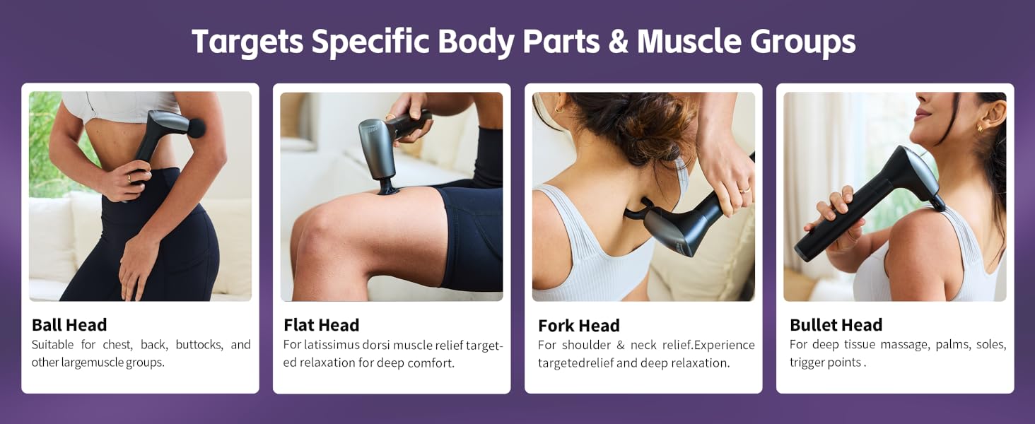 massage gun with 4 attachments