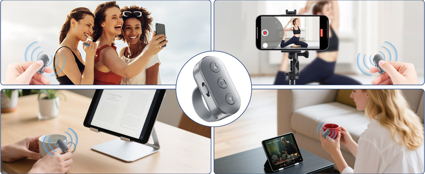 Hands Free Remote Ring for Photo &amp; Video Recording Content Creater
