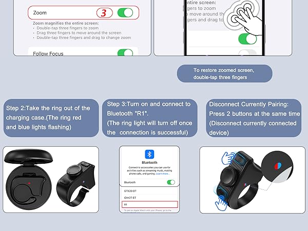 finger scroller for iphone page turner for ipad