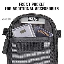Front pocket to store additional accessories