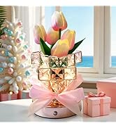 Tulips Lamp Gifts for for Mom/Birthday Gifts for Women, Rechargeable Cordless Touch Table Lamp, 3...