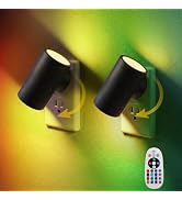 Horta Night Lights Plug into Wall 2 Pack, RGB 12-Color Changing Plug in Night Light with Remote, ...