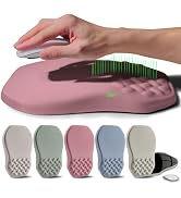 Gleamtide Ergonomic Raised Mouse Pad Wrist Support with Bilateral Slope Memory Foam Mousepad for ...
